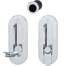 HOPPE Schiebet�rmuschel Set M472 - WC, ovale Rosette, Messing verchromt