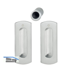 HOPPE Schiebet�rmuschel Set M463 - BL, Messing verchromt/verchromt satiniert