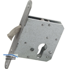 Schiebet�rschloss m. vernickeltem Bogenriegel, PZ, DM 55, Stulp rund, Edelstahl