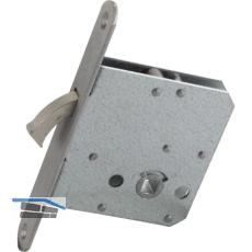 Schiebet�rschloss m. vernickeltem Bogenriegel, WC, DM 55, Stulp rund, Edelstahl