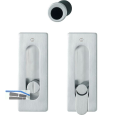 HOPPE Schiebet�rmuschel Set M464 - WC,eckige Rosette,Messing verchromt satiniert