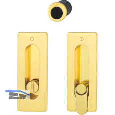 HOPPE Schiebet�rmuschel Set M464 - WC, eckige Rosette, Messing poliert