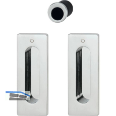 HOPPE Schiebet�rmuschel Set M464 - BL, eckige Rosette, Messing verchromt