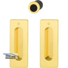 HOPPE Schiebet�rmuschel Set M464 - BL, eckige Rosette, Messing poliert