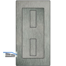 Einlassmuschel Silent Stop WC, 94 x 179 mm, Edelstahl geschliffen