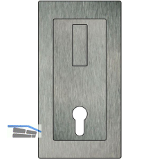 Einlassmuschel Silent Stop PZ, 94 x 179 mm, Edelstahl geschliffen