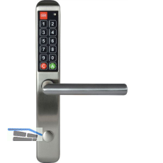 Zutrittskontrollsystem, Langschildbeschlag EasyKey Slim, PZ 92, Edelstahl