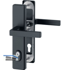 SH-Dr�ckergarnitur AUSTIN auf Schild PZ 72, T�rst�rke 62-67, schwarz matt