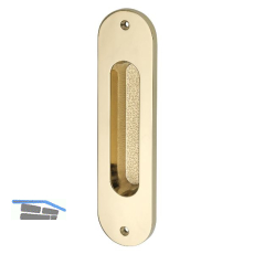 MARCHESI Schiebet�rmuschel oval 38 x 152 mm Messing poliert PVD