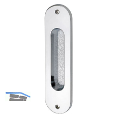 MARCHESI Schiebet�rmuschel oval 38 x 152 mm Messing verchromt