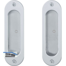 HOPPE Schiebet�rmuschel Set 4930, Aluminium verchromt satiniert