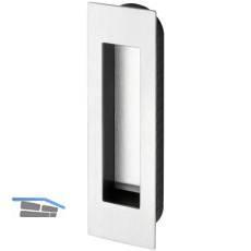 MARCHESI Schiebet�rmuschel eckig 155 x 45 x 2 mm, Edelstahl matt