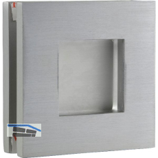 Schiebet�rmuschelpaar 6405 f�r Glas, eckig, Glasst�rke 8 - 10 mm,silber eloxiert