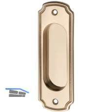 Schiebet�rmuschel 40 x 127 mm, ungelocht, Messing poliert, kantig