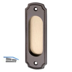 Schiebet�rmuschel 40 x 127 mm,ungelocht, Messing patiniert