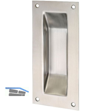 MARCHESI Schiebet�rmuschel eckig, 90 x 200, f. Schrauben M5, Edelstahl matt