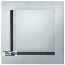 Schiebet�rmuschel FSB 4253 eckig, offen, Edelstahl feinmatt