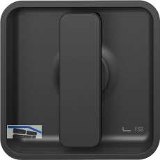 FSB Schiebet�rmuschel 42 4263 eckig, Aluminium schwarz matt