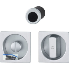 HOPPE Schiebet�rmuschel Set 4921 - WC, eckige Rosette, Aluminium silber eloxiert