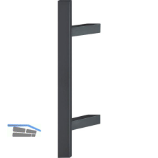 HOPPE B�gelgriff E5724 rechteckig schr�g, 500/300, Edelstahl schwarz matt