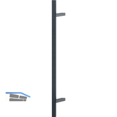 HOPPE B�gelgriff E5724 rechteckig schr�g, 1200/900, Edelstahl schwarz matt