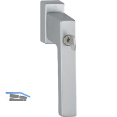 HOPPE Fenstergriff TOULON Sperrzylinder TBT, VK 7x43 mm , Edelstahl Effekt