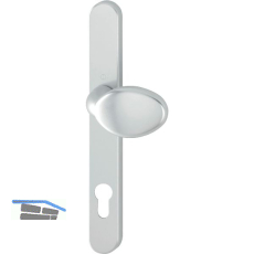 Knopfschild au�en drehbar PZ92, verdeckt geschraubt, Aluminium silber eloxiert