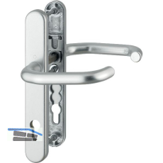 SH-Dr�ckergarnitur PARIS - auf Schmalschild, PZ92, 67 - 72, ohne Kzs., silber