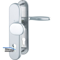 SH-Wechselgarnitur VERONA-auf Schild PZ88, 57-67, SST, ohne Kzs., silber