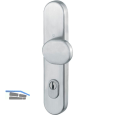 Sicherheits-Knopflangschild PZ92 mit Kernziehschutz, Edelstahl matt