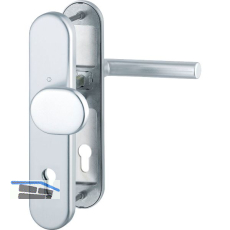 Sicherheits-Wechselgarnitur AMSTERDAM, PZ88, RC2, silber eloxiert