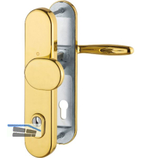 Sicherheits-Wechselgarnitur VERONA mit Kernziehschutz, PZ 88,RC2,Messing poliert