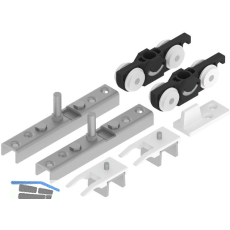 HELM 73 Beschlagset Holz minimale Einbauh�he ohne Laufschiene