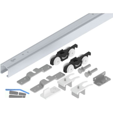 HELM 53 Beschlagset Wand Holz 50 kg Laufschiene L=2100 mm silber