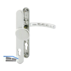 Wechselgarnitur LUXEMBOURG - m Knopf u. Langschild PZ88, Alu silber elox