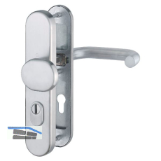 SH-Wechselgarnitur PARIS auf Schild PZ72, 37-47, mit Kzs., Edelstahl matt