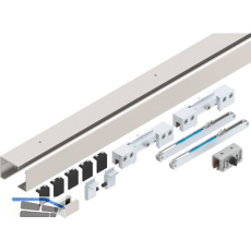 HELM GT-L 80 Beschlagset Glas 8-10,76 mm L=2000mm Deckenmontage Edelstahl-Effekt