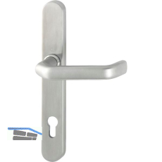 Schmalschild - Halbgarnitur LIVERPOOL - (Innen) PZ92, 8x50, Edelst. matt