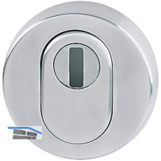 HOPPE Zylinderrosette au�en rund PZ mit Kernziehschutz, Edelstahl matt