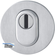 HOPPE Zylinderrosette flach rund-PZ mit KZS, 65-75, Edelstahl