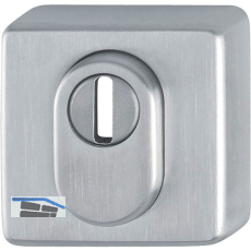 HOPPE Zylinderrosette au�en eckig PZ mit Kernziehschutz, Edelstahl matt
