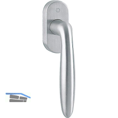 HOPPE Fenstergriff VERONA Secustik, Edelstahl matt