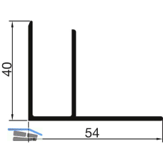 THYSSENKRUPP Syprotech Abschlussprofil F 16 mm, L=6000 mm, Alu blank