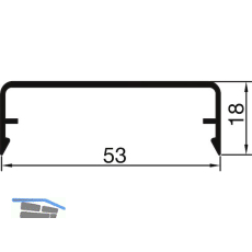 THYSSENKRUPP Syprotech Klipsabdeckung 53/18 Alu blank L=6000 mm