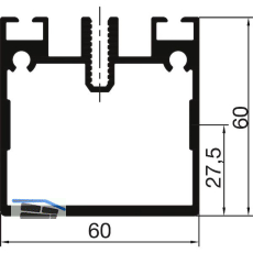 THYSSENKRUPP Syprotech Sprossenprofil 60/60 tragend, L=6000 mm, Alu blank