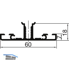 THYSSENKRUPP Syprotech Sprossenprofil 60/7 nicht tragend, L=6000 mm, Alu blank