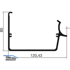 THYSSENKRUPP Syprotech Regenrinne L=6000 mm Alu blank