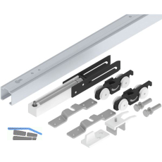 HELM 53 Beschlagset Decke Holz 50 kg Laufschiene L=1700 mm 1 D�mpfung silber