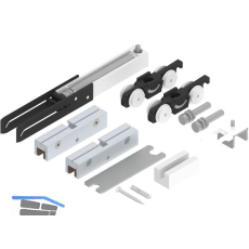 HELM 53 Beschlagset Glas 50 kg ohne Laufschiene 1 D�mpfung