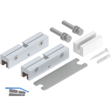 HELM 53 Glasklemmst�ck-Set ESG 8 mm H-22 mm silber